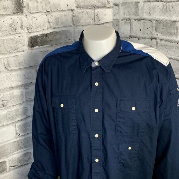 Vintage 90s Y2K Nautica Embroidered Sailing Club Casual Button Down Shirt - Picture 3 of 13